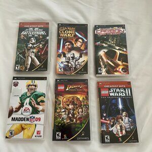 PSP Game Bundle (6 Games) | Star Wars, LEGO, Need for Speed, Madden